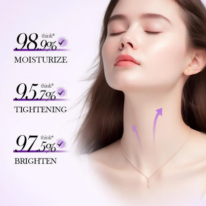 Crema de masaje para cuello con rodillo 🧴 Colágeno y ácido hialurónico | Reafirma el cuello, reduce las arrugas y la papada✨